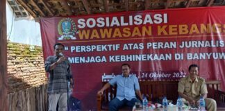 Sosialisasi wawasan kebangsaan anggota DPRD Jatim, Hermanto di Banyuwangi, Senin (24/10/2022) siang.