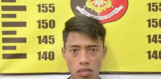 Pelaku percobaan pencurian dengan kekerasan diamankan di Polsek Pesanggaran, Banyuwangi.