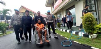 Pelaku spesialis pencurian sepeda motor diamankan di Polresta Banyuwangi, Kamis (26/1/2023) siang/udi.