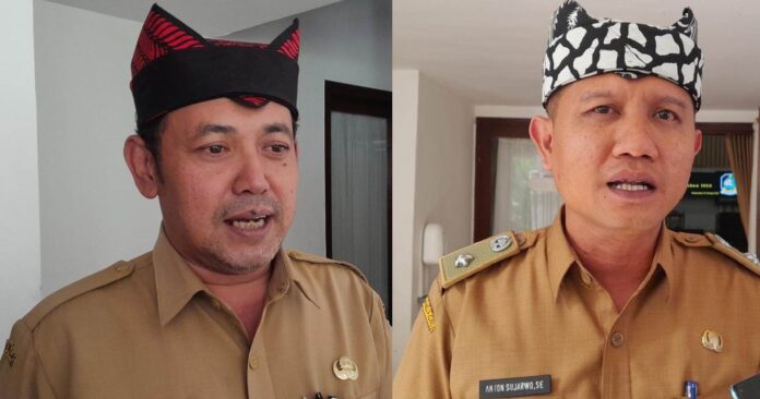 kades Plt. Kadis Pemberdayaan Masyarakat dan Desa Banyuwangi Ahmad Faisol dan Ketua Askab Banyuwangi, Anton Sujarwo.