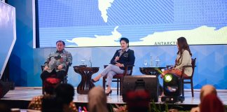 Dewan Penasehat ANRI Bidang Kemaritiman Connie Rahakundini dalam Pembahasan Keasrsipan Tematik di Banyuwangi, Selasa (23/5/2023) siang. (foto/udi)