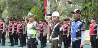 Apel kesiapan Operasi Zebra 2023 di Polresta Banyuwangi, Senin (4/9/2023).