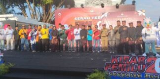 Kegiatan Kirab Pemilu 2024 di Banyuwangi. (foto/udi)