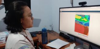 Prakirawan BMKG Banyuwangi menunjukkan fenomena cuaca panas ekstrem, Senin (9/10/2023). (foto/ist)