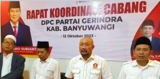 Deklarasi kader Gerindra Banyuwangi mendukung Gibran sebagai cawapres Prabowo. (foto/ist)