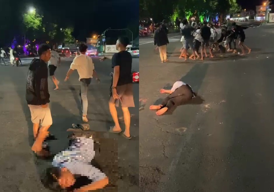 pengeroyokan' Aksi pengeroyokan di kota Banyuwangi. (ist)