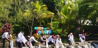 Festival Sekardadu di wisata Jopuro, Desa Kampunganyar, Kecamatan Glagah, Banyuwangi, Rabu (6/3/2024) pagi. (Foto/ist)