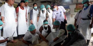 Pelatihan juru sembelih halal hewan kurban di Banyuwangi. (Foto/Humas Pemkab Banyuwangi)