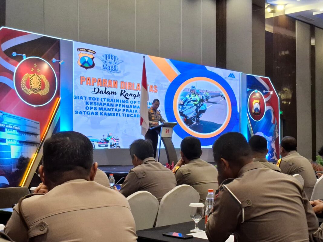 Polda Jatim menggelar pelatihan trainer Operasi Mantap Praja Semeru 2024 di Surabaya. (Foto/Humas Polresta Banyuwangi)