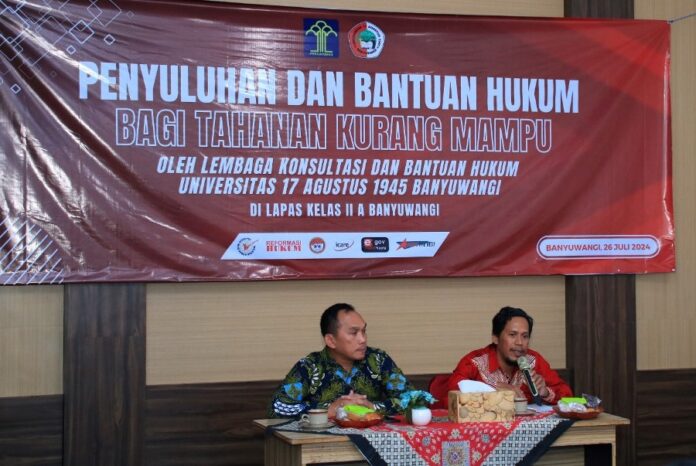 WhatsApp Image 2024-07-26 at 05.04.18 Penyuluhan bantuan hukum bagi tahanan kurang mampu di Lapas Banyuwangi, Jumat (26/7/2024). (Foto/Humas Lapas Banyuwangi)