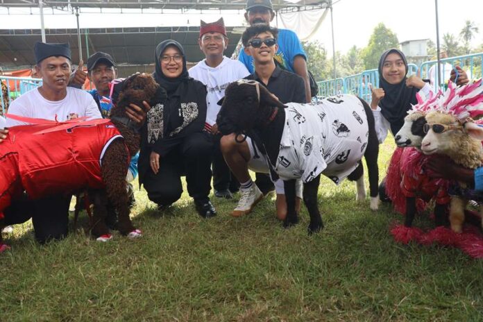 IMG-20240804-WA0079 Serunya kambing dan domba milik peternak di Jatim dalam kontes memperebutkan Piala Bupati Banyuwangi, Minggu (4/8/2024). (Foto/Humas Pemkab Banyuwangi)