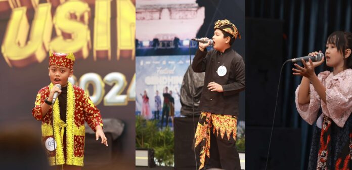 IMG-20240810-WA0035 Sejumlah peserta tampil dalam lomba menyanyi Festival Gending Using di Amphiteater Radio Blambangan, Sabtu (10/8/2024) malam. (Foto/Humas Pemkab Banyuwangi)