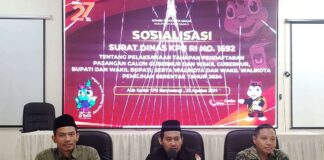 KPU Banyuwangi menggelar rapar kerja teknis bersama perwakilan Forkopimda dan parpol di Banyuwangi, Minggu (25/8/2024). (Foto/ist)