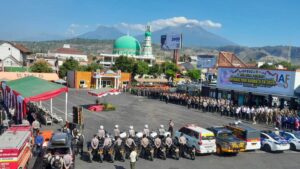 Apel Pasukan Pengamanan KTT IAF di Pelabuhan Ketapang, Kamis (29/8/2024). (Foto/udi)
