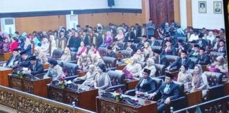 DPRD Banyuwangi periode 2024-2029 usai dilantik, 21 Agustus 2024. (Foto.udi)