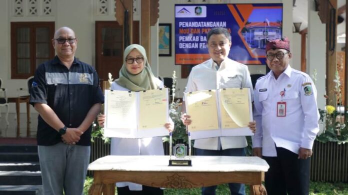 RS Kerjasama pembangunan RS antara Pemkab Banyuwangi dan PT Bumi Suksesindo, Rabu (18/9/2024). (Foto/Humas Pemkab Banyuwangi)