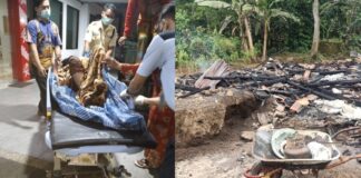 Seorang nenek di Banyuwangi dilarikan ke rumah sakit akibat kebakaran rumah, Minggu (8/9/2024) malam. (Foto/ist)