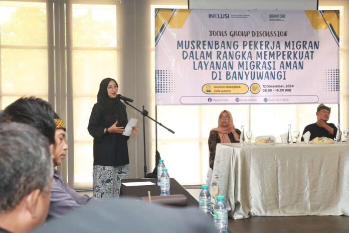 Aktivis dan NGO pekerja migran Banyuwangi menggelar musrenbang, Kamis (12/12/2024). (Foto/Humas Pemkab Banyuwangi)