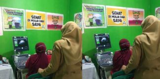 Bumil di Banyuwangi mendapatkan layanan pemeriksaan USG gratis di kantor desa, Kamis (6/2/2025). (Foto/Humas Pemkab Banyuwangi)