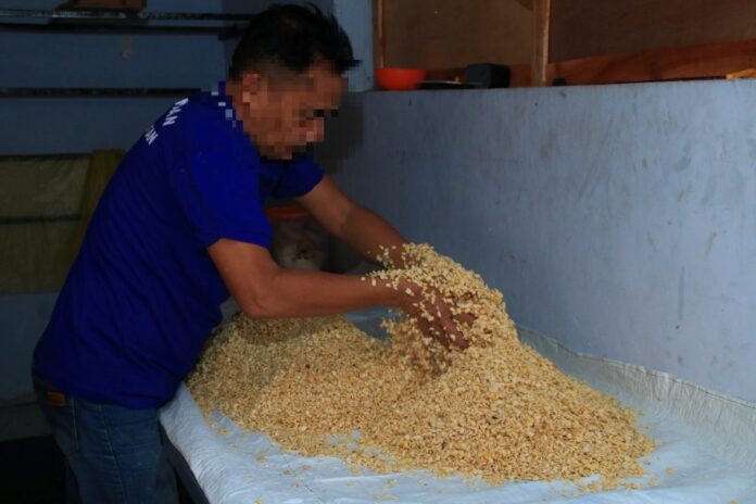 tempe Warga binaan Lapas Banyuwangi diajari membuat tempe menggunakan cara modern, Kamis (16/10/2025). (Foto/Humas Lapas Banyuwangi)