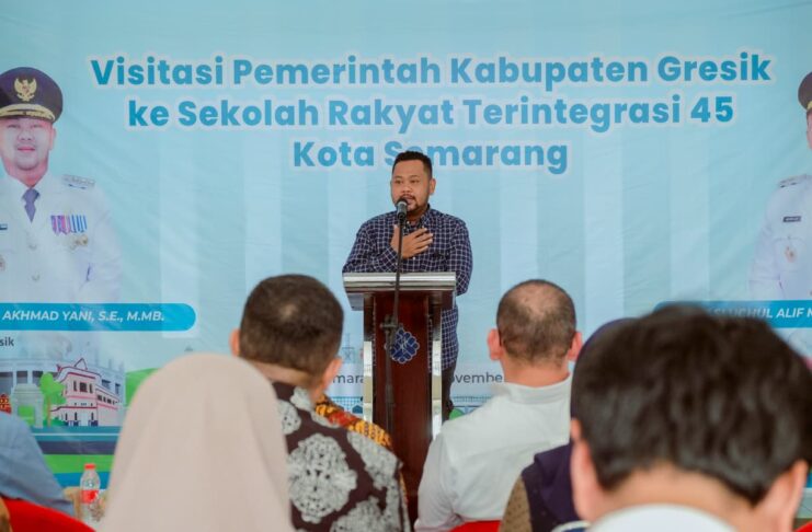 Bupati Gresik Bersama Sekjen Kemensos Kunjungi Sekolah Rakyat Terintegrasi 45 Semarang