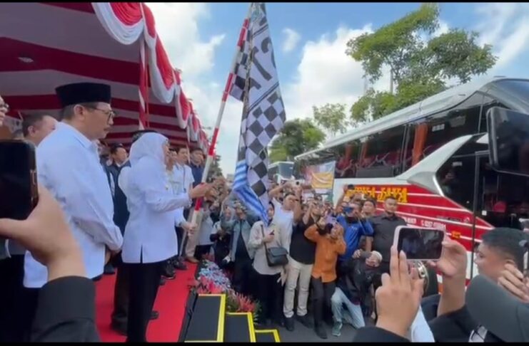 Gubernur Jatim Berangkatkan Ribuan Pemudik Gratis 2026 dengan 100 Bus