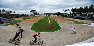 Sirkuit BMX Banyuwangi diusulkan menjadi tuan rumah kejuaraan Indonesia BMX Series, yang digelar Asian Cycling Confederation (ACC/Federasi Balap Sepeda Asia). (Foto/Humas Pemkab Banyuwangi)