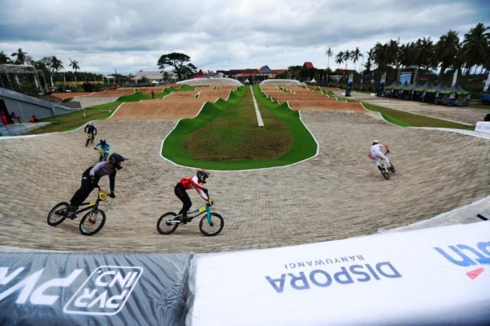 1000918228 Sirkuit BMX Banyuwangi diusulkan menjadi tuan rumah kejuaraan Indonesia BMX Series, yang digelar Asian Cycling Confederation (ACC/Federasi Balap Sepeda Asia). (Foto/Humas Pemkab Banyuwangi)