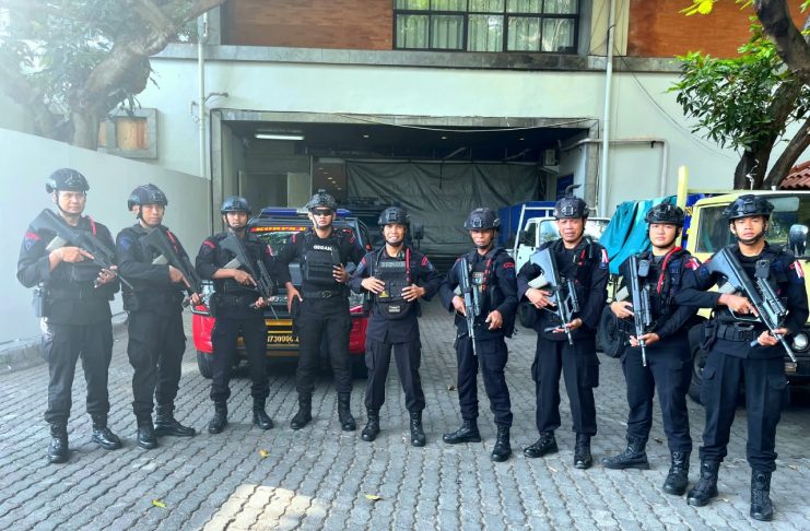 Elite Brimob, Jaga Keselamatan Delegasi ICANN87 di Bali